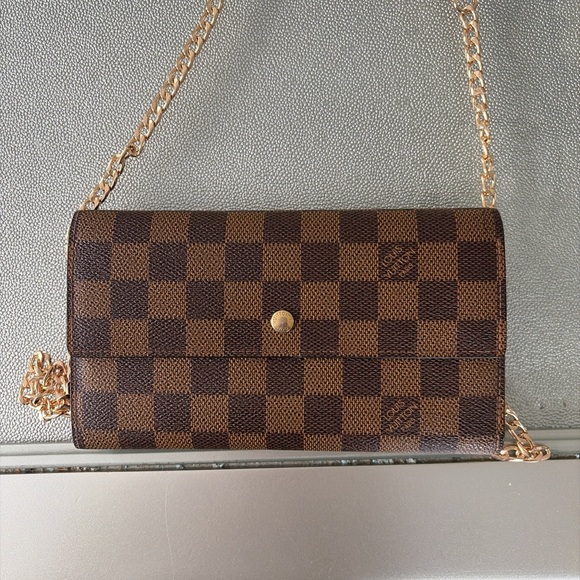 Louis Vuitton Handbags - Brown Checkered Chain Shoulder Bag